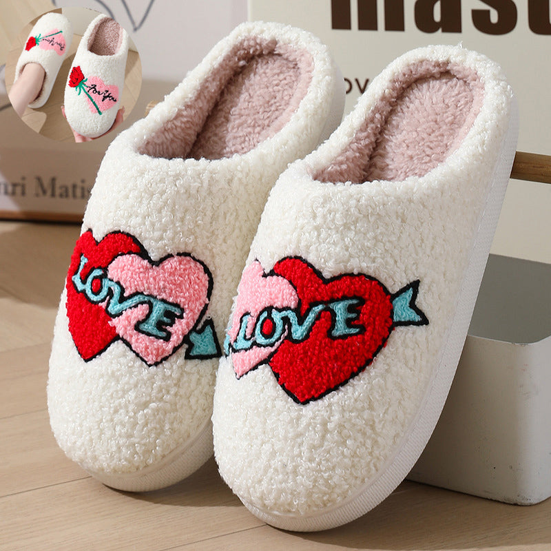 Ultra-Soft Plush Love Slippers